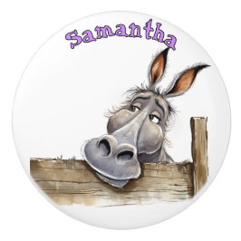 Fun Donkey Personalized Keramische Knop