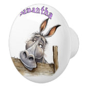 Fun Donkey Personalized Keramische Knop (Rechts)