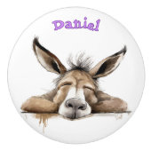 Fun Donkey Personalized Keramische Knop (Voorkant)
