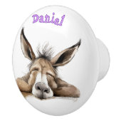 Fun Donkey Personalized Keramische Knop (Rechts)