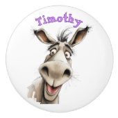 Fun Donkey Personalized Keramische Knop (Voorkant)
