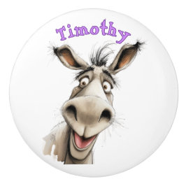 Fun Donkey Personalized Keramische Knop
