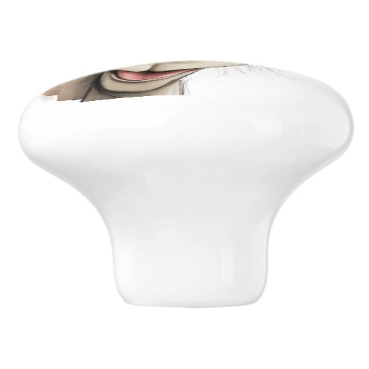 Fun Donkey Personalized Keramische Knop (Zijkant)