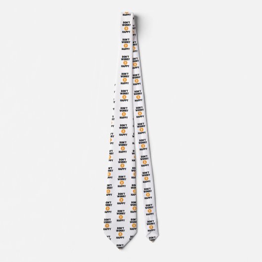 Fun DON'T WORRY B(ITCOIN) HAPPY BITCOIN Stropdas (Voorkant)