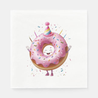 Fun Donut Verjaardagsfeestje Papier Servet