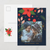 Fun Doodle Floral | Foto vakantie Kaart (Voorkant / Achterkant)