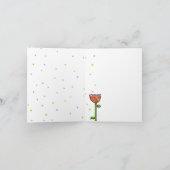 Fun Doodle Flowers paarse sinaasappel stip Note Ca Kaart (Binnen)