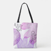 Fun Doodle Hearts and Flowers Custom Tas (Achterkant)