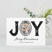 Fun Doodle Joy Foto Kerstmis Feestdagenkaart (Staand voorkant)