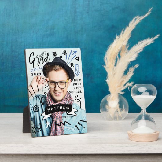 Fun Doodle Sketch Magazine Hoesje Afstudeerder Fotoplaat (Zijkant)