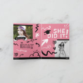 Fun Doodle Sketch Magazine Hoesje Girl Afstudeerde (Binnen)