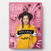 Fun Doodle Sketch Magazine Hoesje Girl Afstudeerde Fotoplaat (voorkant)