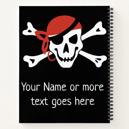 Fun Double Sided Pirate Notitieboek (Achterkant)