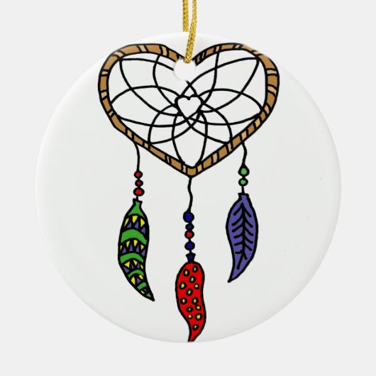 Fun Dream Catcher Art Keramisch Ornament (Voorkant)