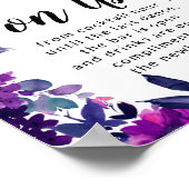 Fun Drinken op US Open Bar Wedding Reception Sign Poster (Hoek)