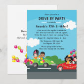 Fun drive by Birthday Party Kaart (Voorkant / Achterkant)