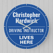 Fun Driving Instructor Wall Plaque Style Grote Klok