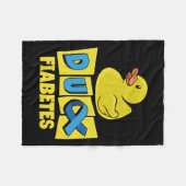 Fun Duck Diabetes Awareness Fleece Deken (Voorkant (Horizontaal))
