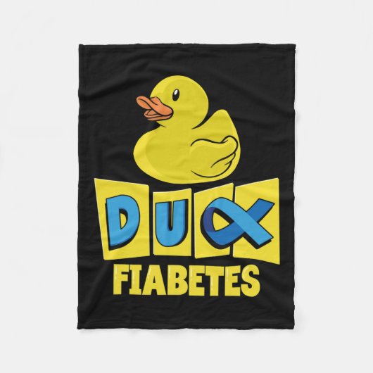 Fun Duck Diabetes Awareness Fleece Deken (Voorkant)