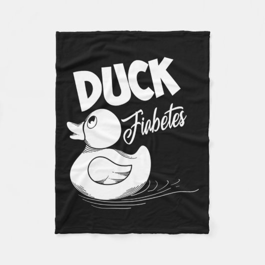 Fun Duck Diabetes Cool Diabetes Awareness Support Fleece Deken (Voorkant)