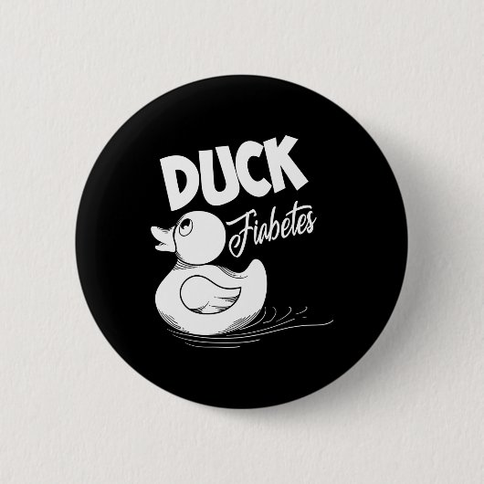 Fun Duck Diabetes Cool Diabetes Awareness Support Ronde Button 5,7 Cm (Voorkant)