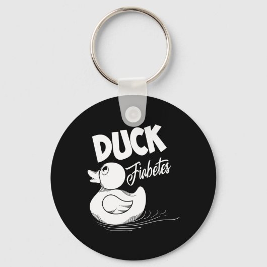 Fun Duck Diabetes Cool Diabetes Awareness Support Sleutelhanger (Voorkant)