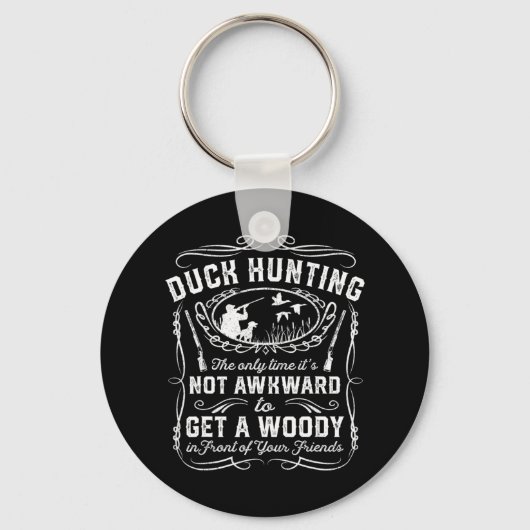 Fun Duck Hunting  Woodie Hunter Friends Gif Sleutelhanger (Voorkant)