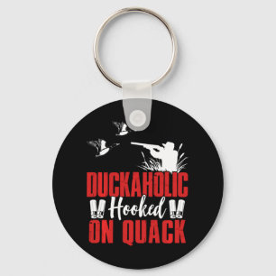 Fun Duckaholic Hunting Graphic for Men Duck Hunter Sleutelhanger