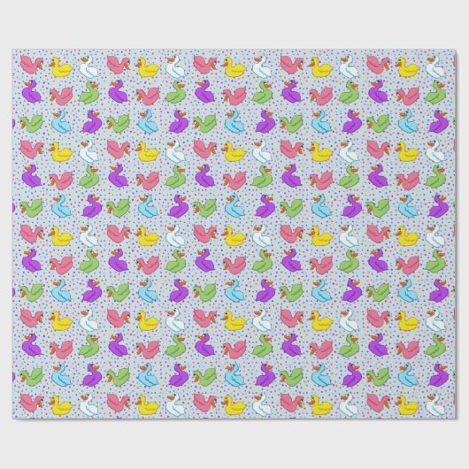 Fun Ducks Wrapping Paper Cadeaupapier (Vlak)