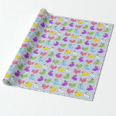 Fun Ducks Wrapping Paper Cadeaupapier (Uitgerold)