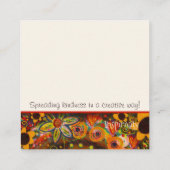 Fun Dude Be Kind Inspirivity Vriendheidskaarten Vierkante Visitekaartje (Achterkant)