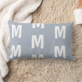 Fun Dusty Blue Monogram Kussen (Deken)