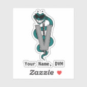 Fun DVM Personalized Sticker for Dierenartsen (Vel)
