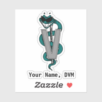 Fun DVM Personalized Sticker for Dierenartsen