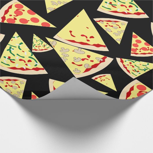 Fun Dynamic Random Pattern Pizza Lover's Cadeaupapier (Hoek)