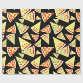 Fun Dynamic Random Pattern Pizza Lover's Cadeaupapier (Vlak)