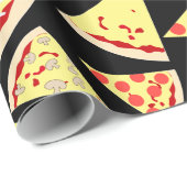 Fun Dynamic Random Pattern Pizza Lover's Cadeaupapier (Rol Hoek)