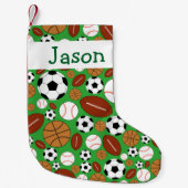 Fun Dynamic Sports Theme Persoonlijk Kleine Kerstsok (Voorkant)