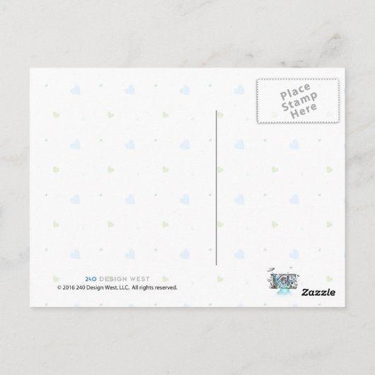 Fun Earth Heart Shaded Cartoon Style Icon Briefkaart (Achterkant)