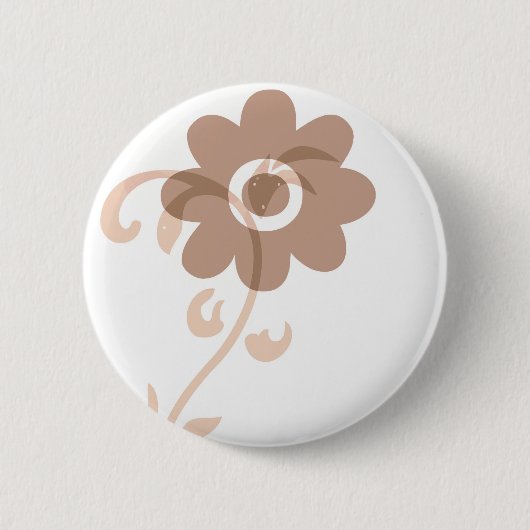 Fun Earthy Flower Ronde Button 5,7 Cm (Voorkant)