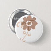 Fun Earthy Flower Ronde Button 5,7 Cm (Voorkant /achterkant)