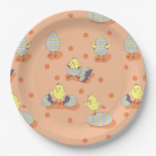 Fun Easter Chick Paper-Bord Papieren Bordje (Voorkant)