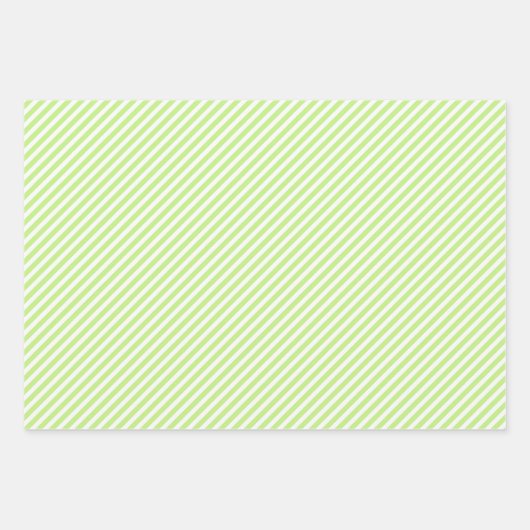 Fun Easter Eggs White Green Striped Pattern Inpakpapier Vel (Voorkant 3)