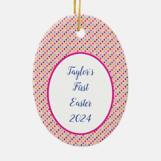 Fun Easter Keramisch Ornament (Achterkant)