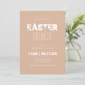 Fun Easter Silhouette Brunch Blush Pink Kaart (Staand voorkant)