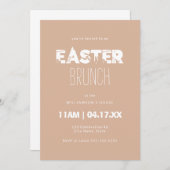 Fun Easter Silhouette Brunch Blush Pink Kaart (Voorkant / Achterkant)