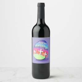 Fun Easter Wine Label Wijn Etiket