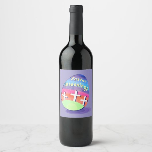 Fun Easter Wine Label Wijn Etiket (Voorkant)