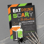 Fun Eat Drink en Be Scary Halloween Adult Party Kaart