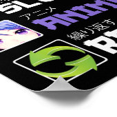 Fun Eat Sleep Anime Herhaal Anime Japan Manga Gift Poster (Hoek)